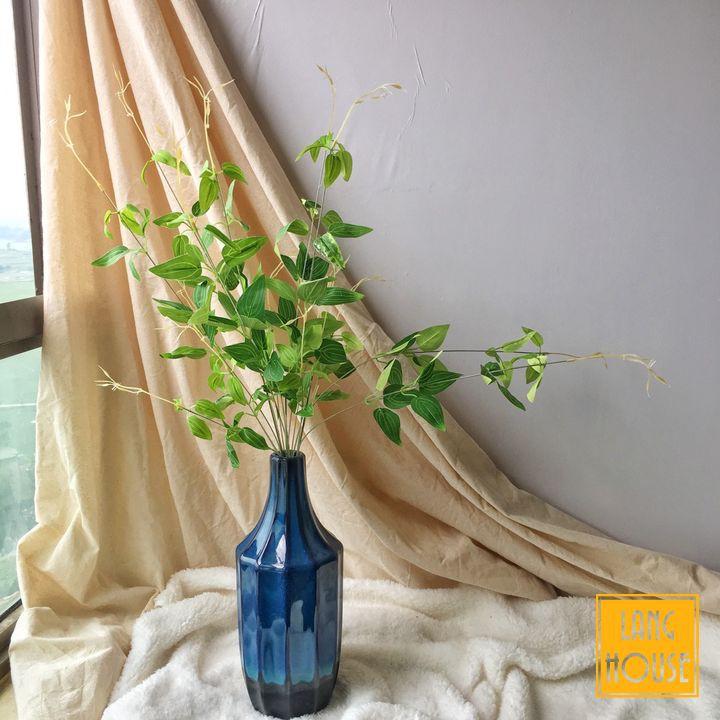 Hoa Giả Hoa Lụa - CÀNH LAN DƯƠNG XANH Loại 1 Giống Thật