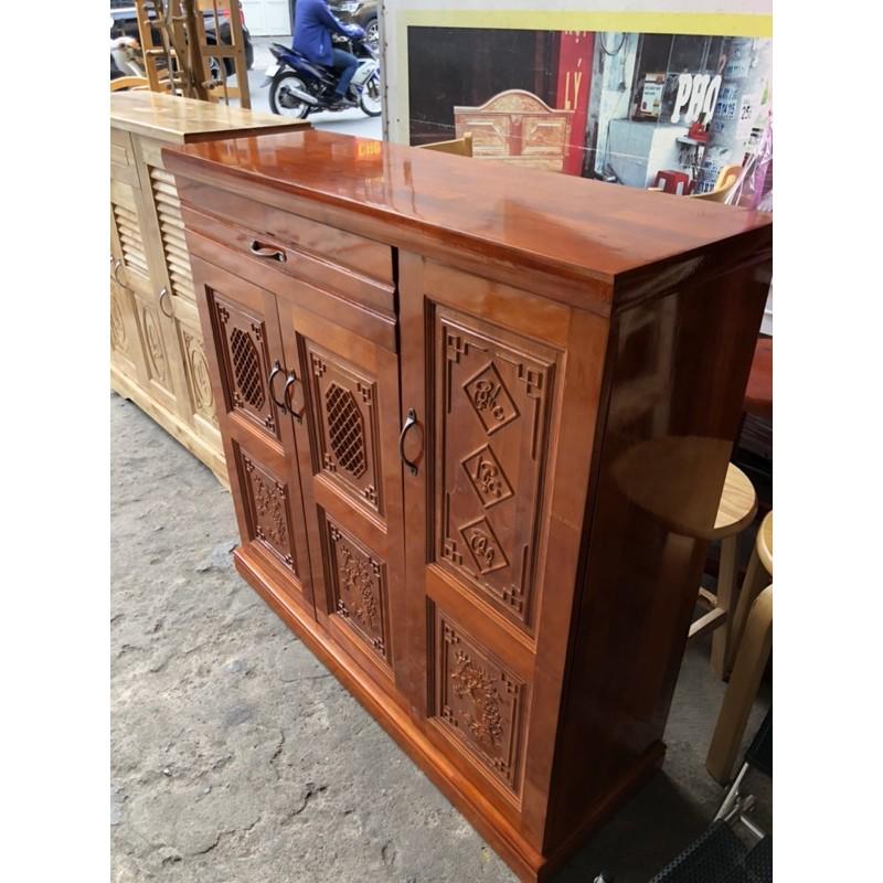 Tủ Giày Gỗ Cao Su Ghép ( Ngang 1M )
