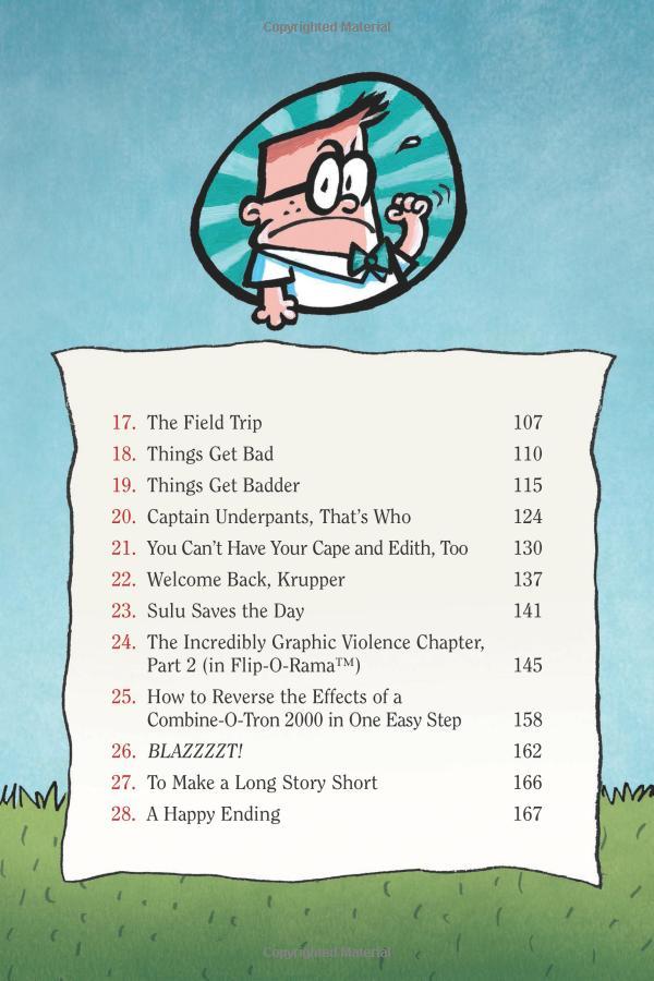 Sách Captain Underpants And The Big , Bad Battle Of The Bionic Booger Boy - Part 1: The Night Of The Nasty Nostril Nuggets (Captain Underpants Book 6)