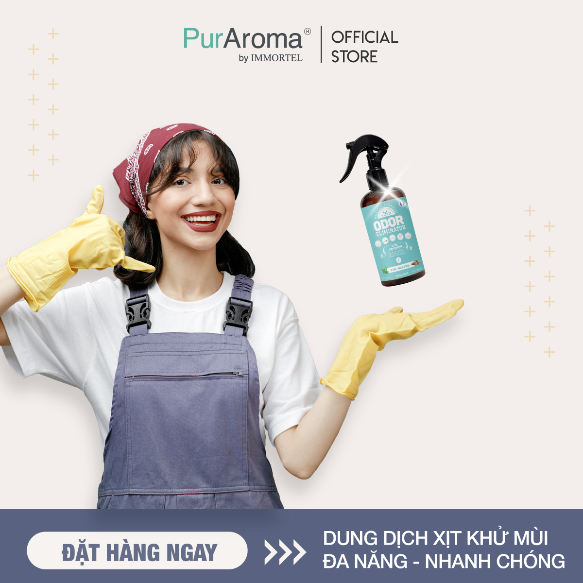 Chai Xịt Khử Mùi Đa Năng ODOR Eliminator 300 mL - Chính Hãng Pháp