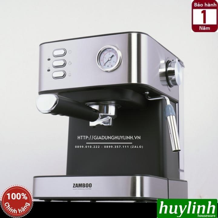 Máy pha cafe gia đình Zamboo ZB-93CF + Tặng máy xay ZB-100GR + 500gr cà phê hạt nguyên chất - Hàng chính hãng