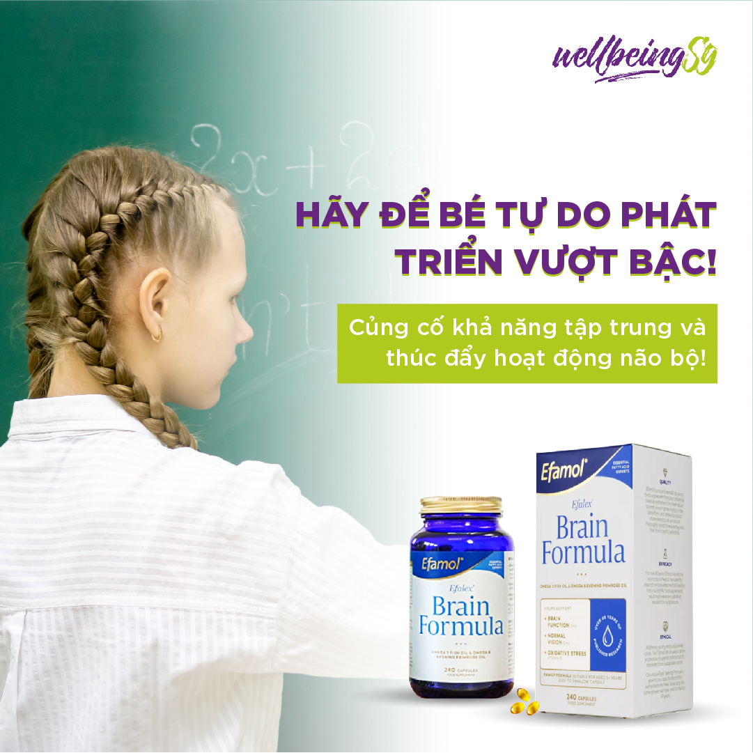 Viên Uống Bổ Sung Dầu Cá DHA, EPA, Efamol Efalex Tăng Cường Trí Nhớ, Hỗ Trợ Trí Não, Tim Mạch, Thị Lực