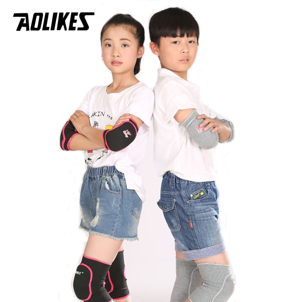 Bộ 2 Đai Miếng Đệm Bảo Vệ Khủy Tay Trẻ Em Breathable Children Elbow Protector AOLIKES YE-0240 - Hàng Chính Hãng