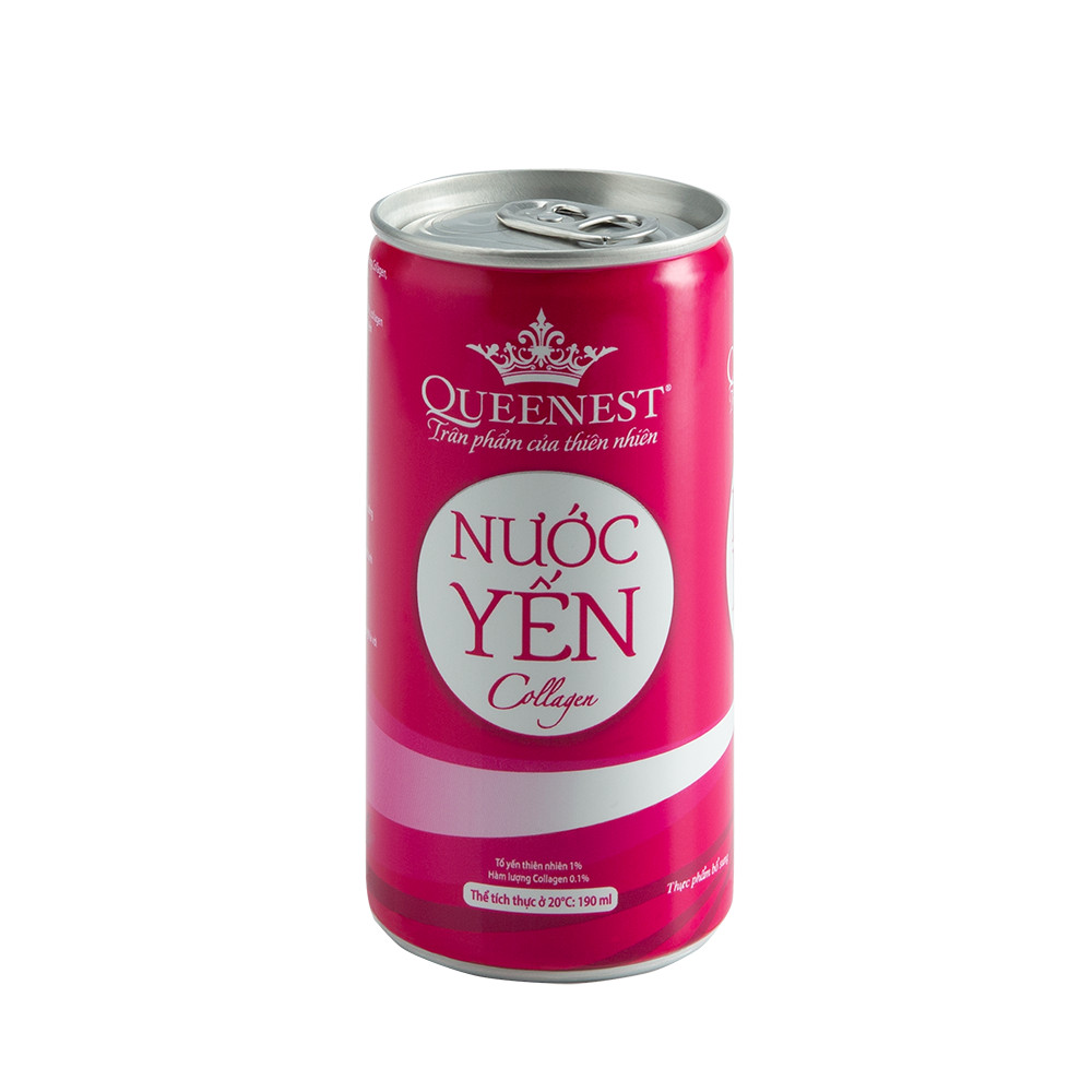 Lốc 6 Lon Nước Yến CollagenN QUEENNEST (190ml x 6 LON)