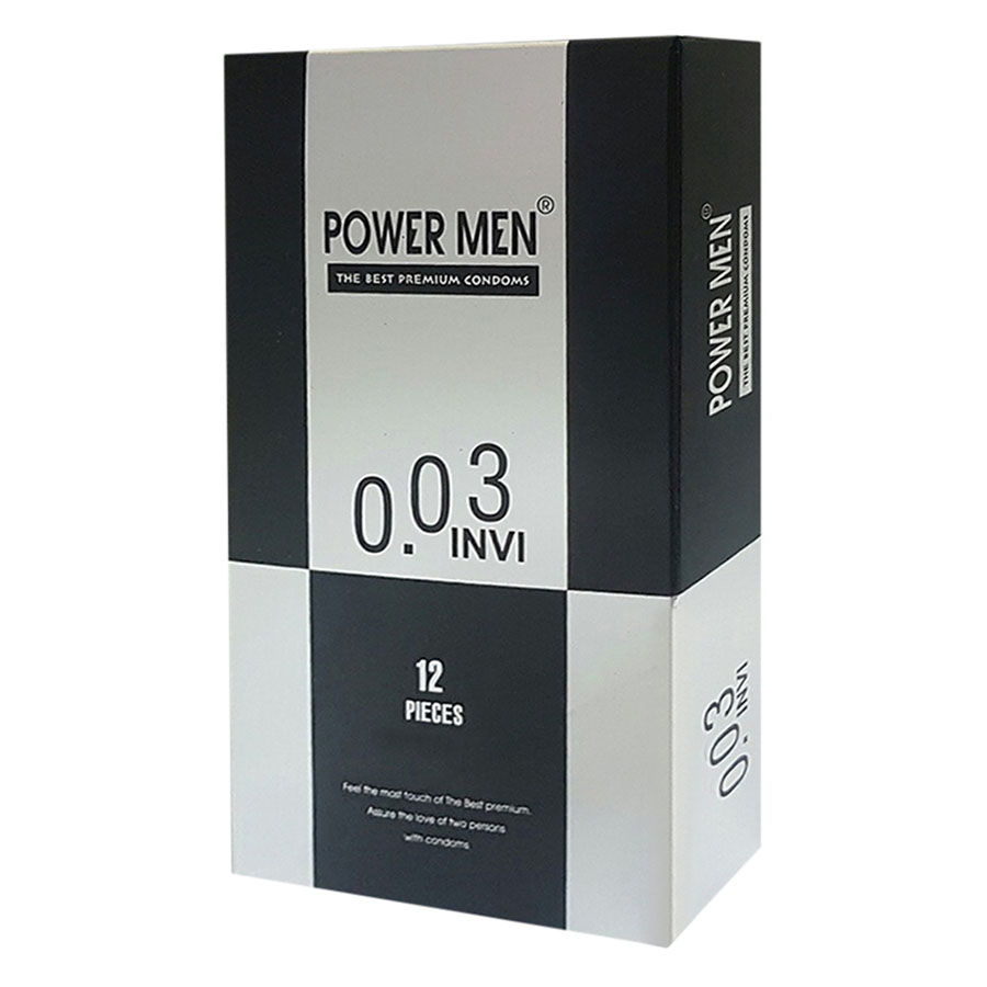 Bao cao su Powermen INVI 0.03 - 12 Cái