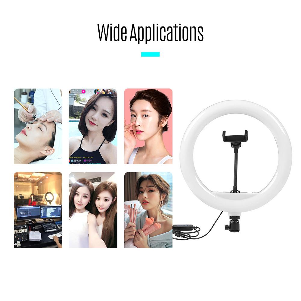 Đèn LED vòng 32cm / 12 inch Ánh sáng lấp đầy có thể điều chỉnh độ sáng 3 chế độ 3200K-5600K USB