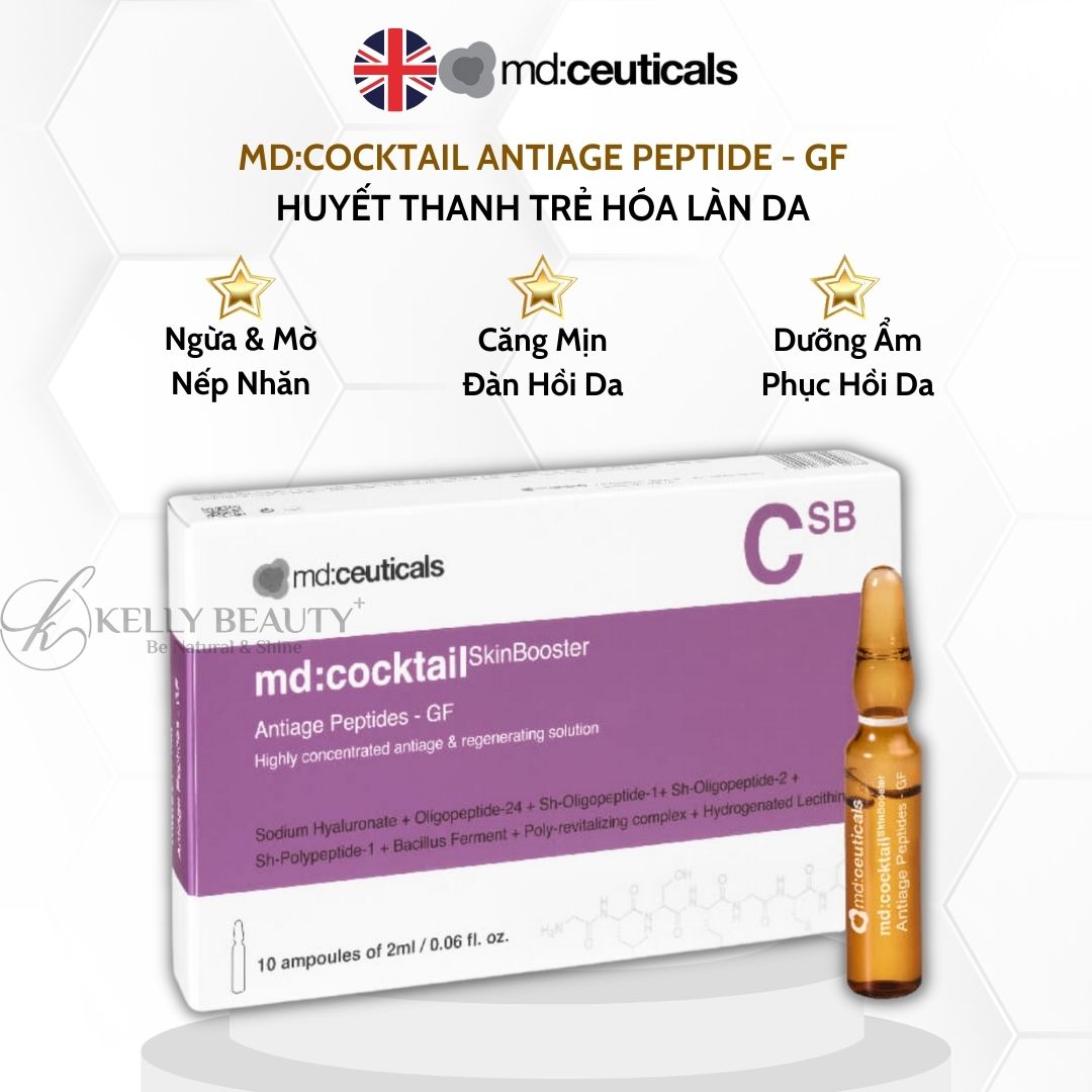 Tinh Chất Trẻ Hóa Da MD:Cocktail Antiage Peptides GF - MD:Ceuticals | Kelly Beauty