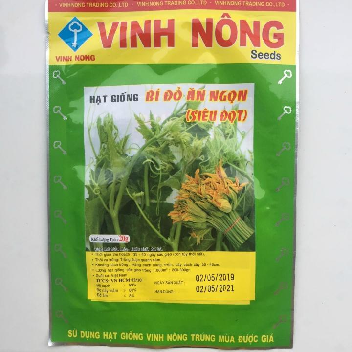Hạt giống bí ăn ngọn -siêu đọt 20gr