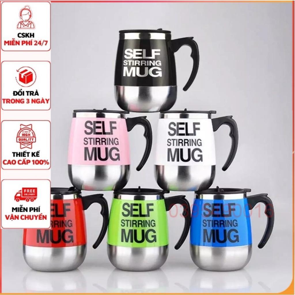 Cốc Tự Khuấy Self Stirring Mug, Dùng Pha Đồ Uống Tự Động Inox Giữ Nhiệt Đa Năng - Pha Cafe ,Trà - NGẨU NHIÊN