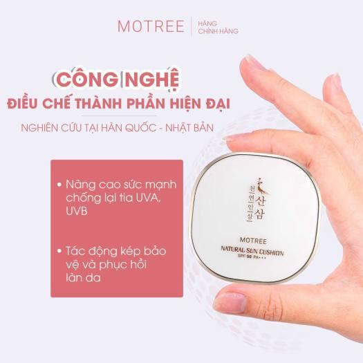 CUSHION trang điểm chống nắng LỰU SÂM MOTREE - NATURAL SUN CUSHION SPF 50+_PA