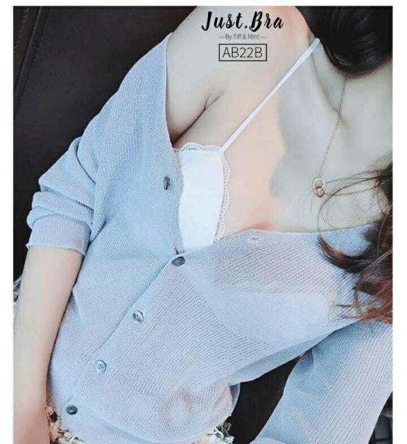 Áo bra phi lụa dây mảnh viền ren sexy