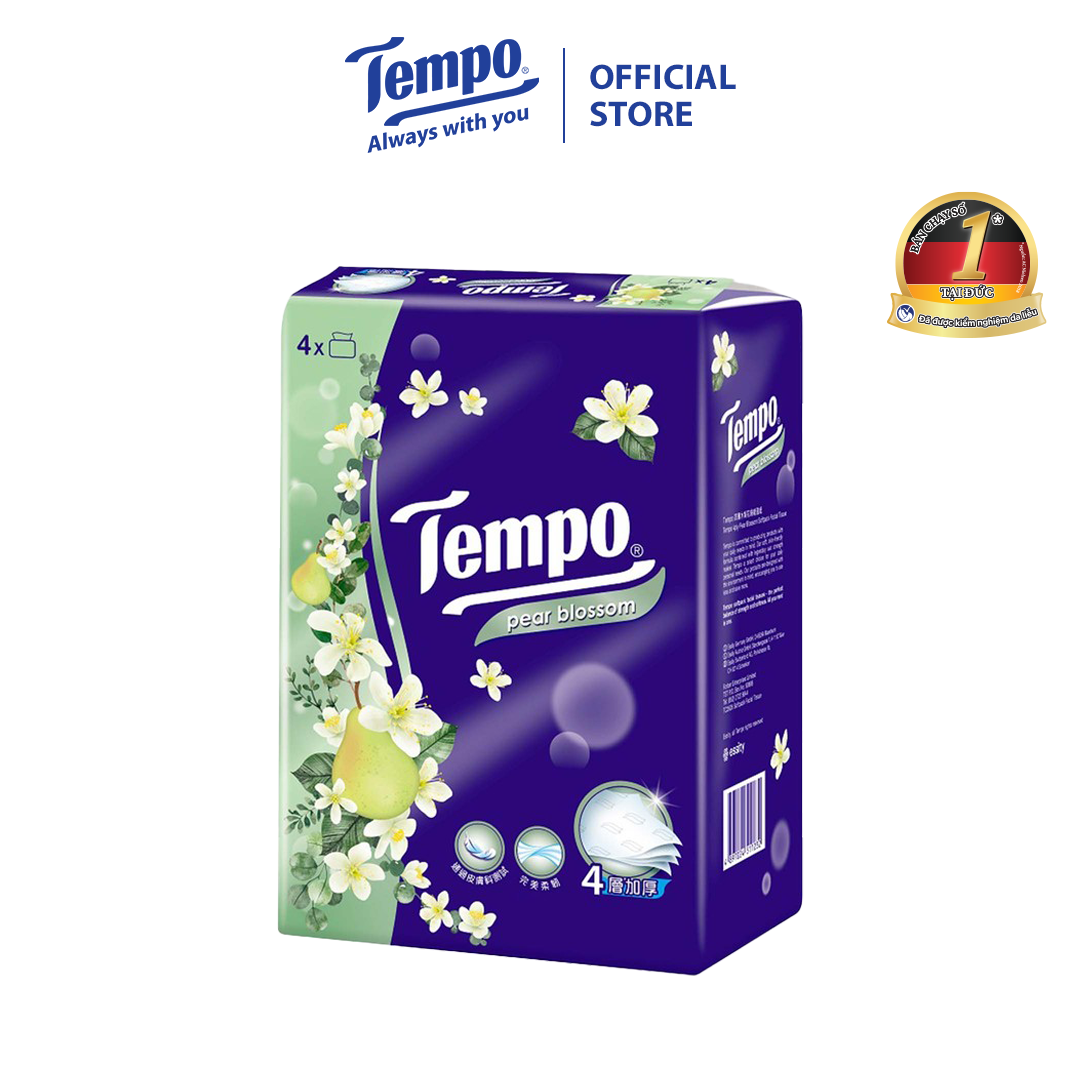 Khăn giấy rút cao cấp Tempo - 4 lớp bền dai, an toàn cho da - Thương hiệu Đức