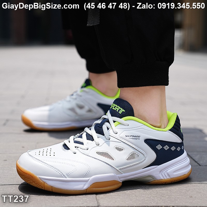 Giày chơi cầu lông tennis cỡ lớn 45 46 47 48 cho nam cao to chân ú bè. Big size badminton shoes for wide feet