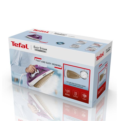 Bàn ủi hơi nước Tefal Easy Steam FV1955E0 1400W - Hàng chính hãng