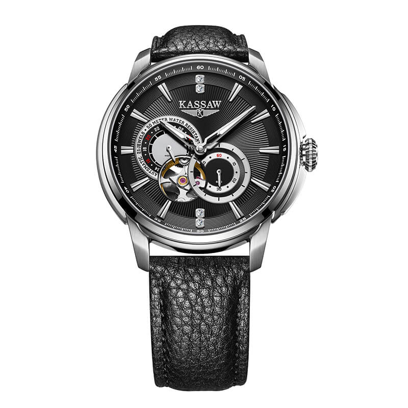 Đồng hồ nam chính hãng KASSAW K978-1 Kính sapphire ,chống xước ,Chống nước 50m ,Bảo hành 24 tháng,Máy cơ ,dây thép không gỉ