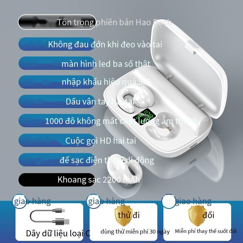 Tai nghe bluetooth không dây S19 mới được ưa chuộng nhất khái niệm dẫn truyền xương bán trong tai hai tai cảm ứng màn hình kỹ thuật số mẫu riêng phổ quát