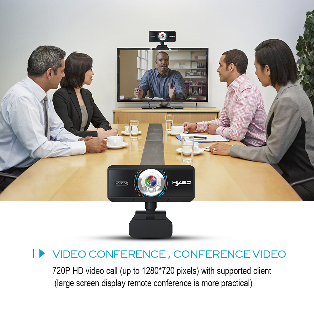 Webcam với Mic Manual Focus 720P HXSJ S90 HD