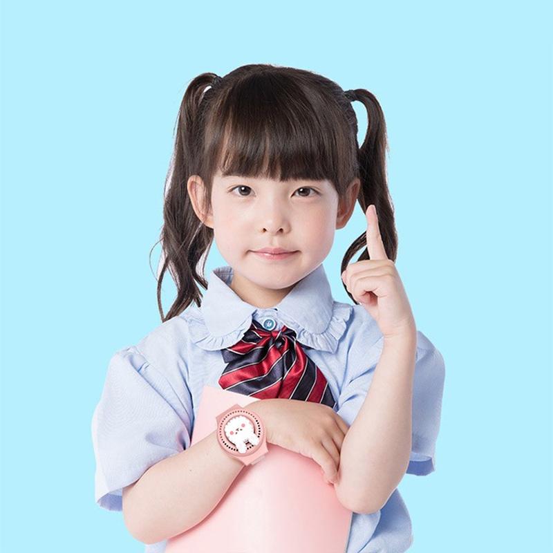JIASHI Quạt Nhỏ Đeo Cổ Tay Không Cánh Họa Tiết Hoạt Hình Dễ Thương Có Thể Sạc Lại Bằng Cổng USB Cho Trẻ Hàng nhập khẩu