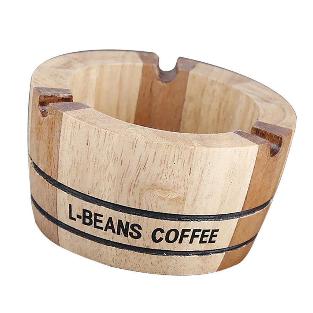 Wood Round Design Cigarette Cigar Tabletop Ashtray For Home/Office/Travel