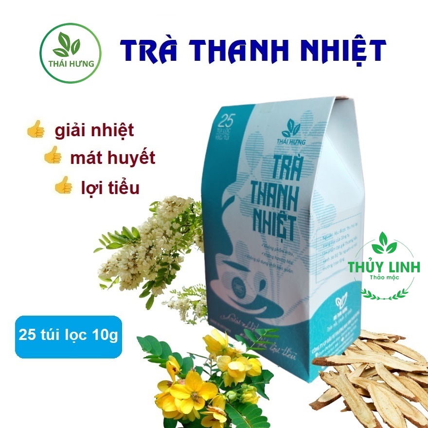 Trà Thanh Nhiệt Thái Bình Giải nhiệt, mát huyết, lợi tiểu - 25 túi lọc x 10g