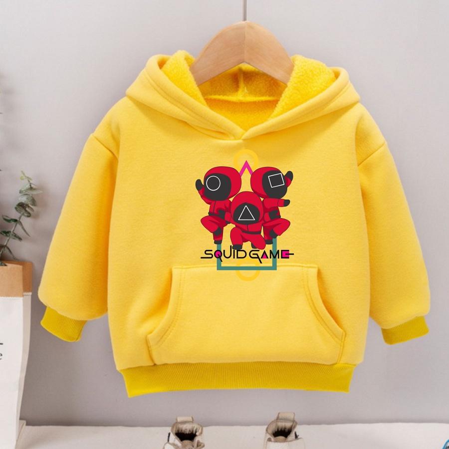 Áo khoác nỉ squid game trò chơi con mực áo khoác màu vàng các bạn trẻ cực thích