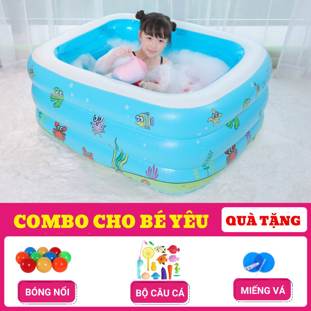 Bể bơi cho bé, hồ bơi phao trẻ em cao cấp HERO KIDS 1m3
