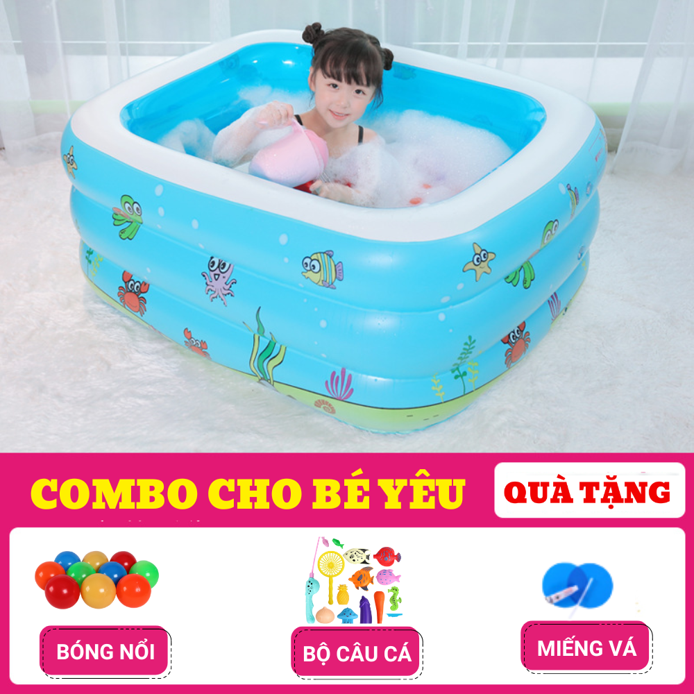 Bể bơi cho bé,  hồ bơi phao trẻ em cao cấp HERO KIDS 1m3