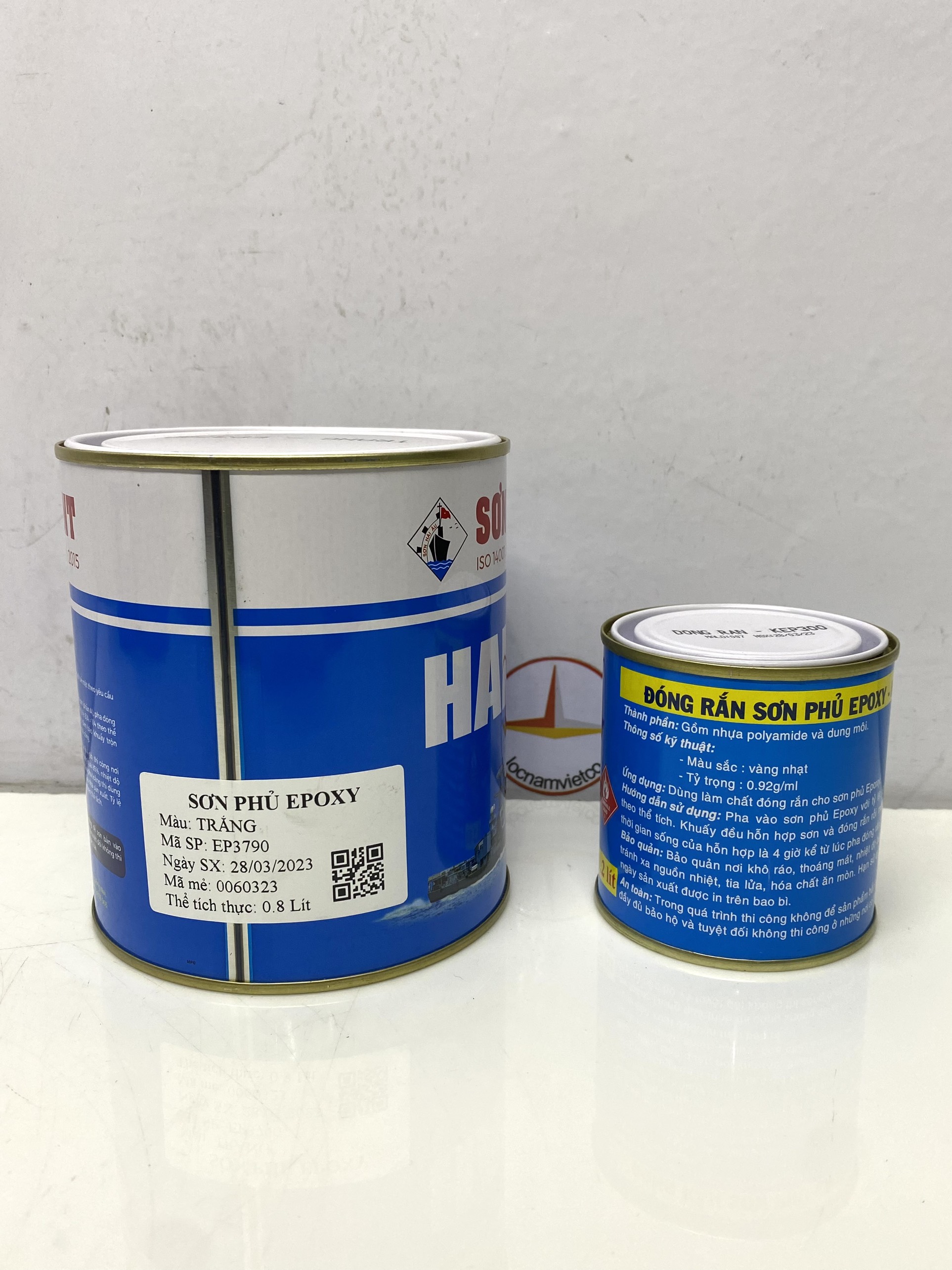 Sơn Epoxy Hải Âu màu trắng EP790 1L/Bộ