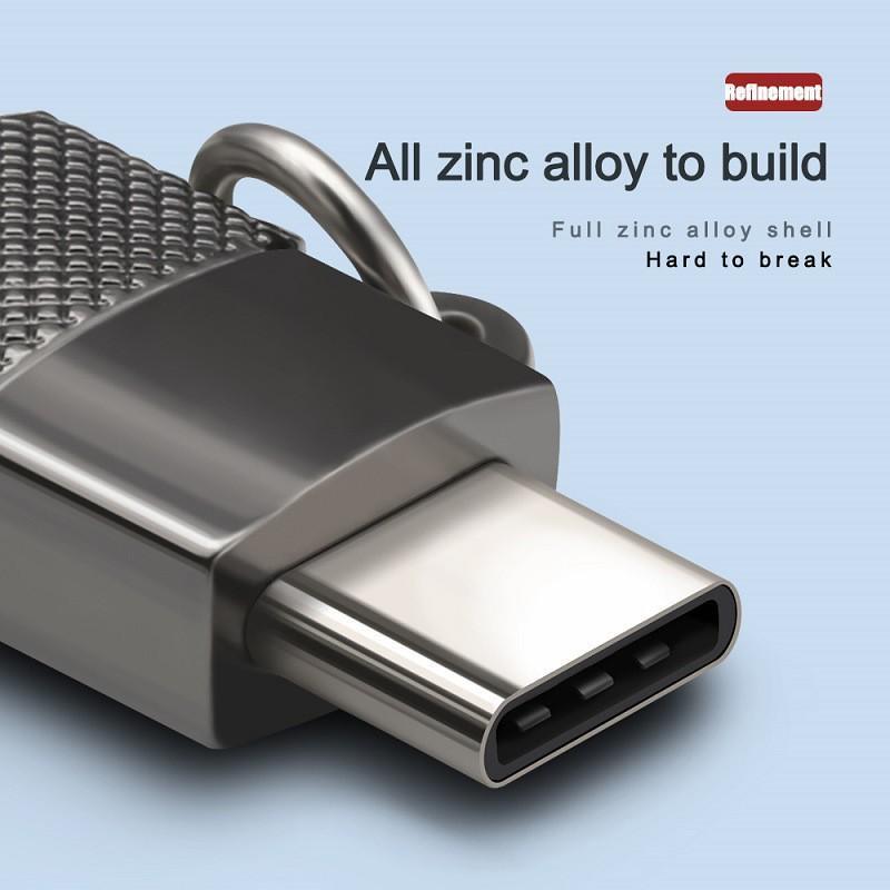 Đầu Chuyển Đổi Micro Usb Otg Sang Type-C Hợp Kim Kẽm