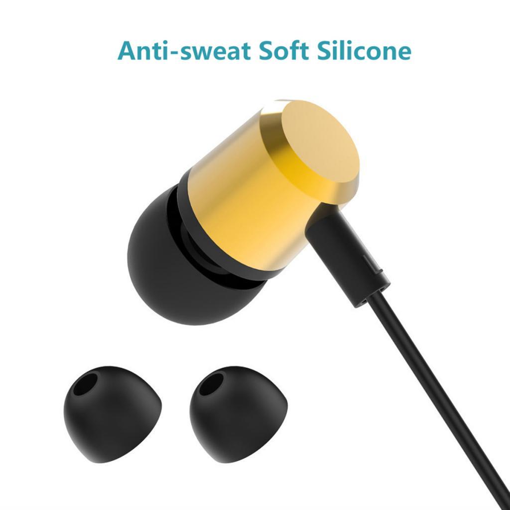 Wireless Bluetooth Headphones Neckband Headse Sports Stereo Magnetic Earphones with Mic Yellow