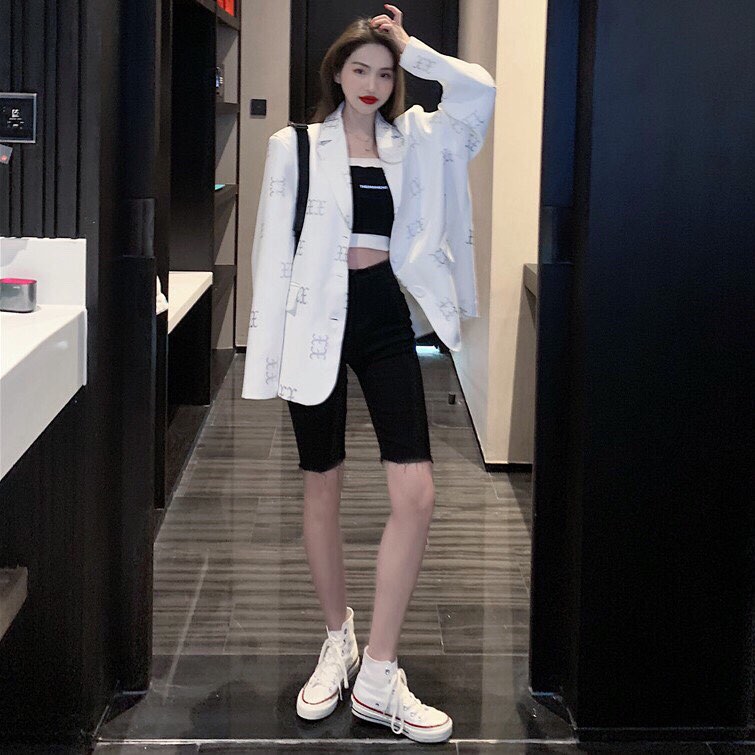 Áo khoác Blazer Vest họa tiết phản quang ulzzang Korea