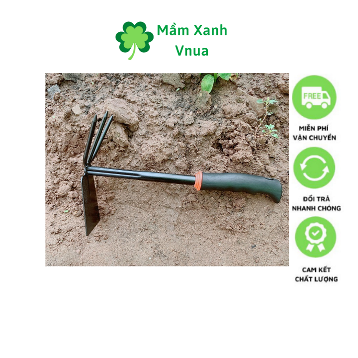 Cuốc và Cào 2 in 1 Tiện Lợi - Cán Cao Su - MG34