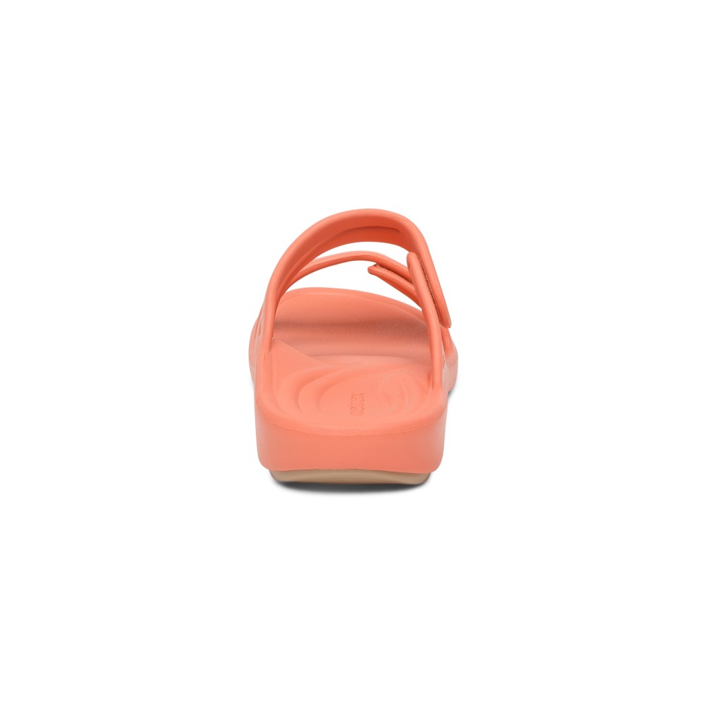 Dép sức khoẻ nữ Aetrex Janey Sport Coral - dép quai ngang nâng vòm chân giảm đau tê chân, mỏi gối, hông