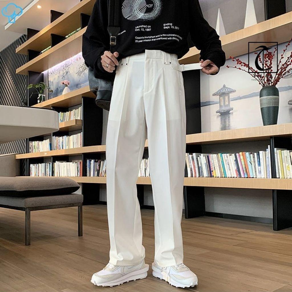 Quần tây ống rộng nam nữ TILAA FASHION quần âu vải ống suông Unisex phong cách Hàn Quốc QR001