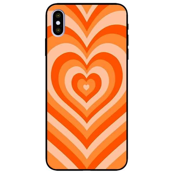 Ốp lưng dành cho iPhone X / Xs / Xs Max / Xr - Tim Cầu Vồng Cam