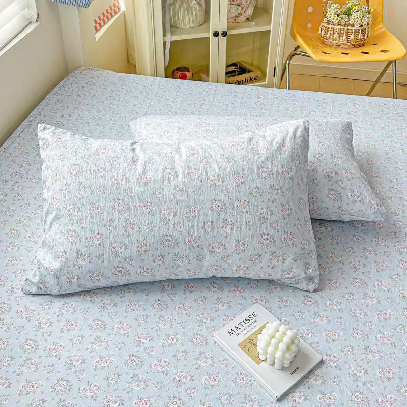 Bộ ga gối cotton Icy LIDACO họa tiết dễ thương chất liệu mềm mát nhiều mẫu lựa chọn