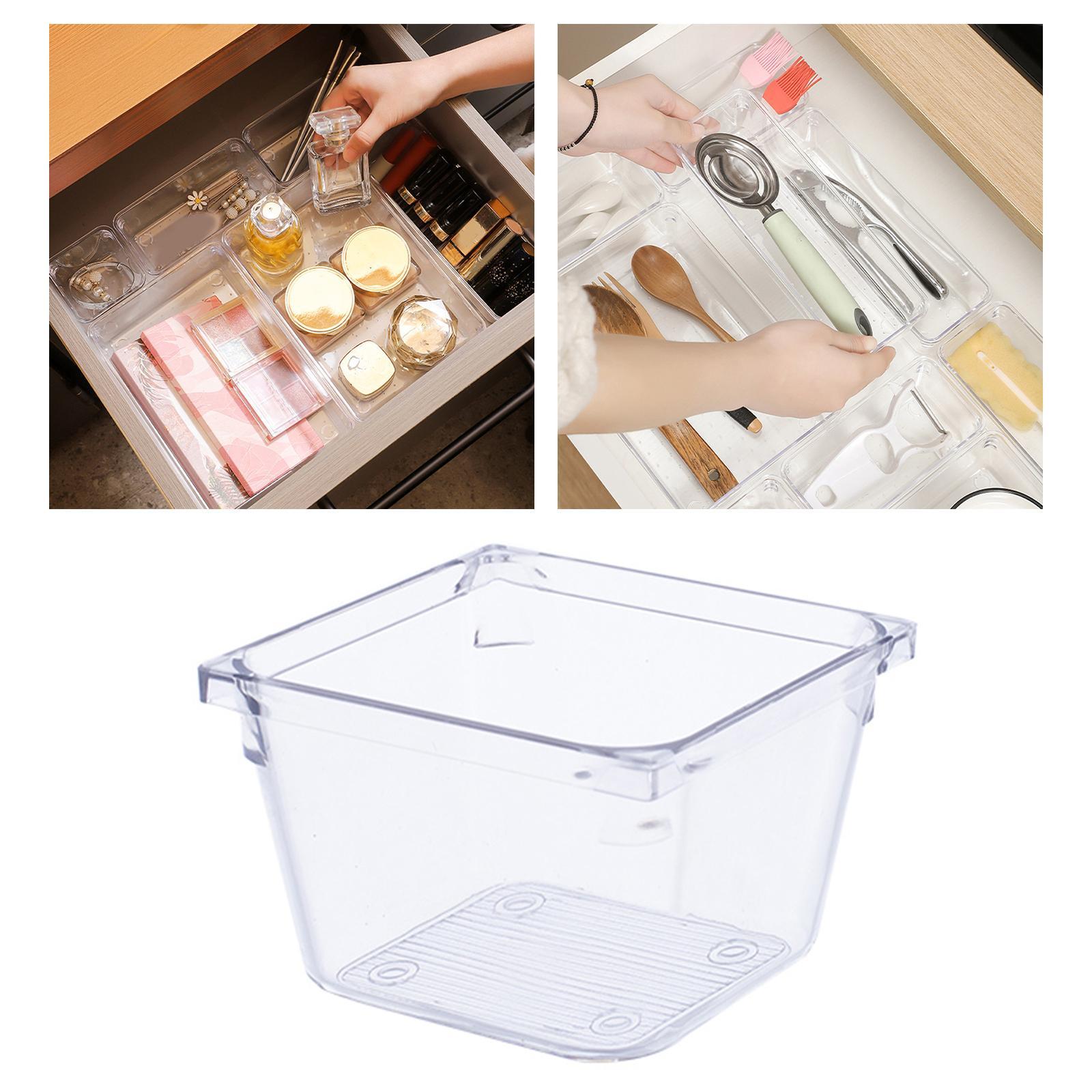 Drawer Organizer Storage Box Desktop Vanity Trays Durable Storage Tray Desk Drawer for Home Cabinet Jewelry Shelf Bathroom Home Organization