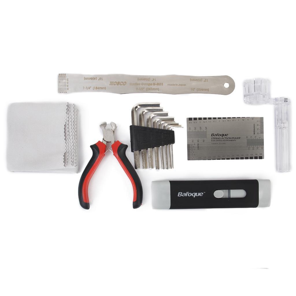 Guitar Care Kit Repair Maintenance Tech Tools Full Set