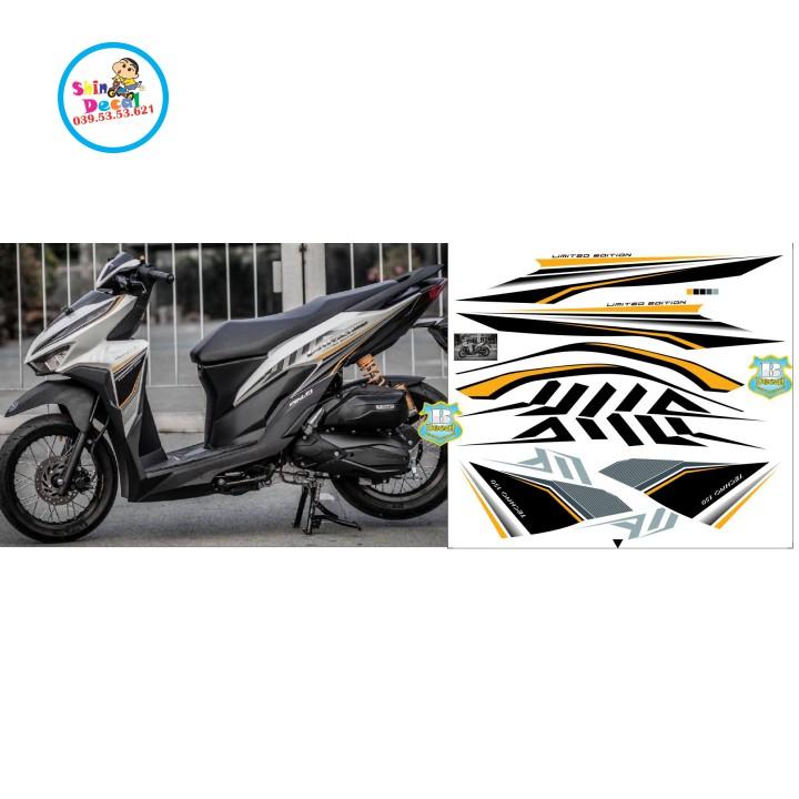 Tem rời vario 150 in decal trong dán xe trắng hoặc bạc