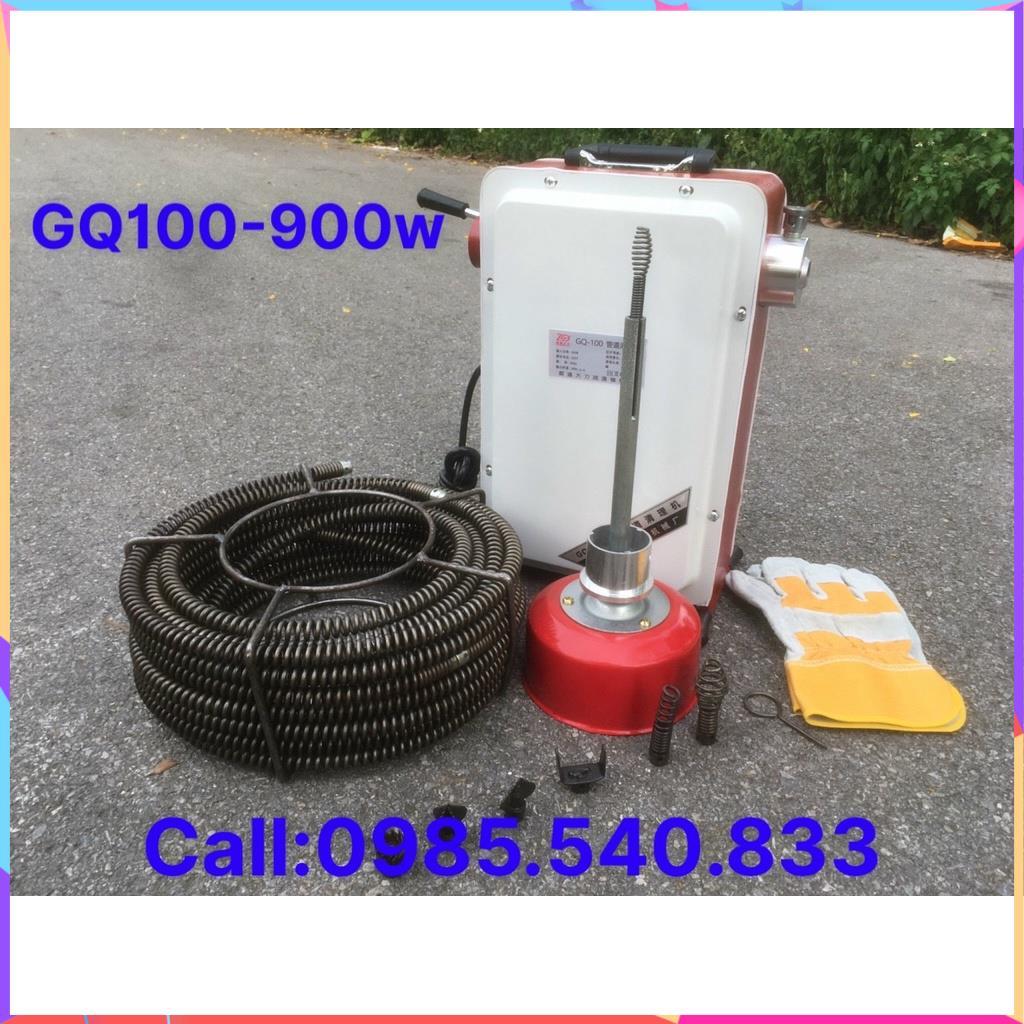 Máy thông cống GQ-100 -900w 1.Đặc điểm: Máy thông cống GQ-100: động cơ máy tạo ra mô men xoắn và chuyền chuyển động xoay