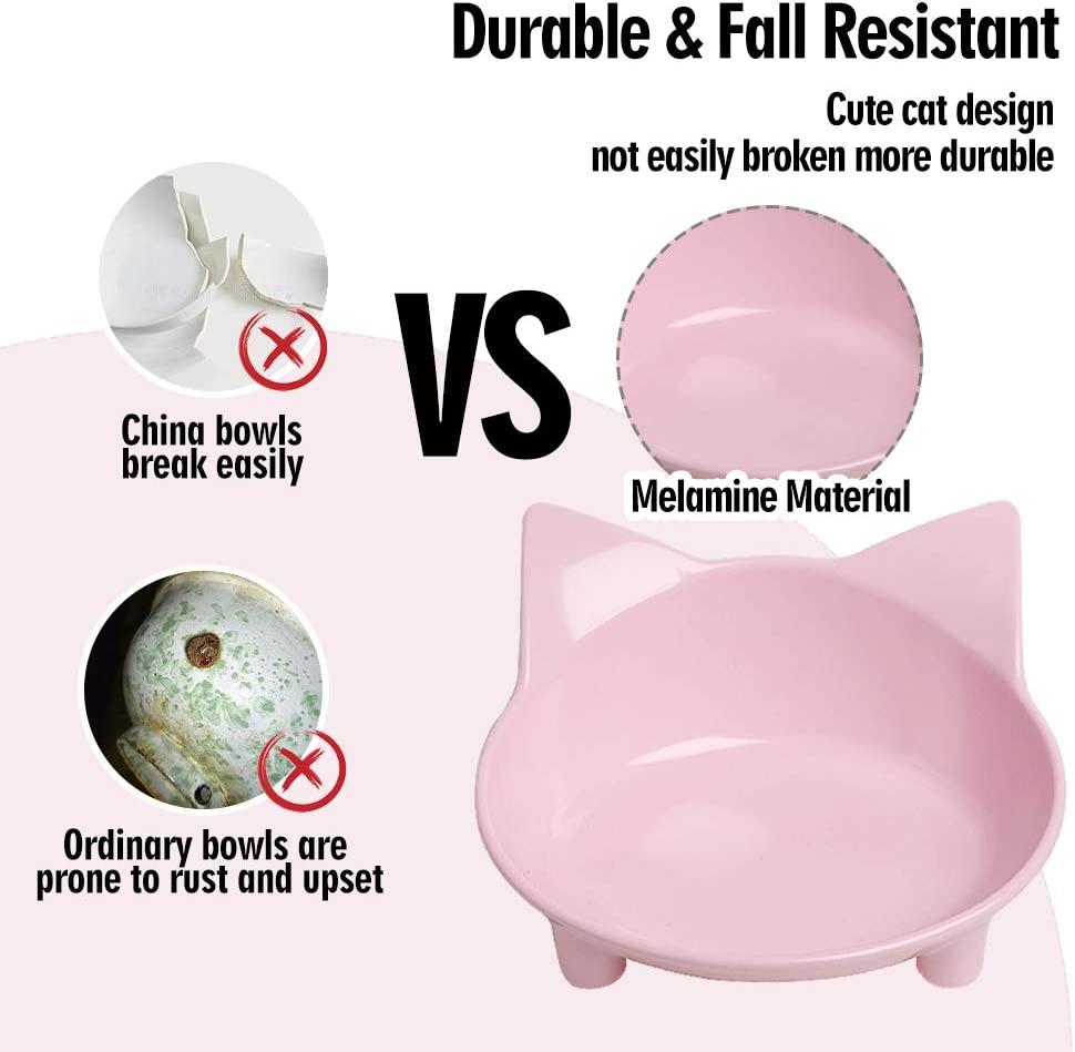 Bát đựng thức ăn cho mèo Bát ăn cho thú cưng chống trượt Bát nước nông cho mèo