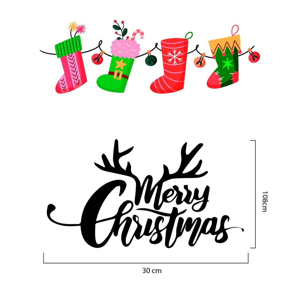 Decal Dán Kính Trang Trí Noel 2021 Mã Ne05 - Decal Trang Trí Cửa Hàng Văn Phòng