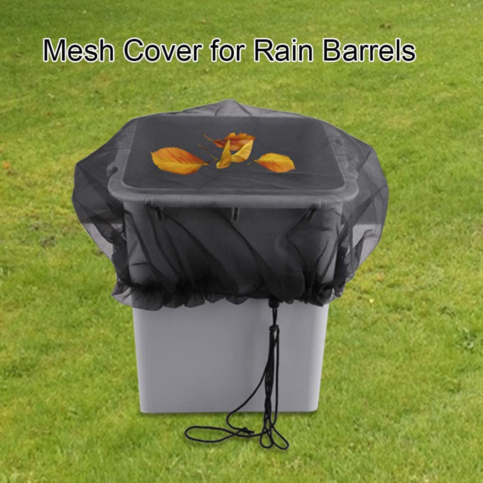 Fine Mesh Cover 95cm Buckets Cover for Rain Barrels with Drawstring Rain Butt Net