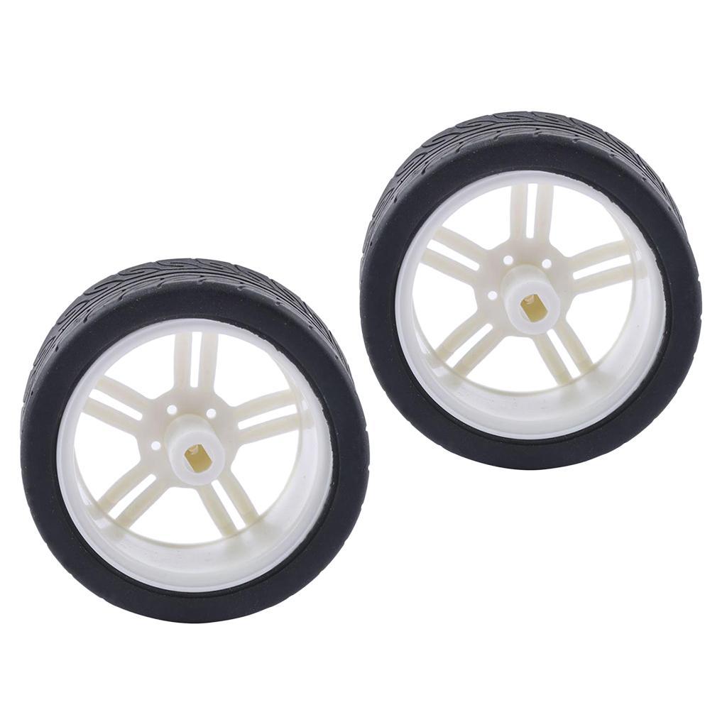 For Compatible Kits Smart Robot - 12 Pcs Smart Robot Car Tyres Wheels For TT Motor Chassis - 12x Smart robot car wheels