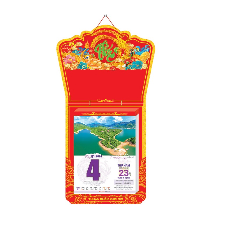 Lịch Bloc 2024 - Bloc lịch cỡ lớn kích thước 30 x 40 cm - NH02