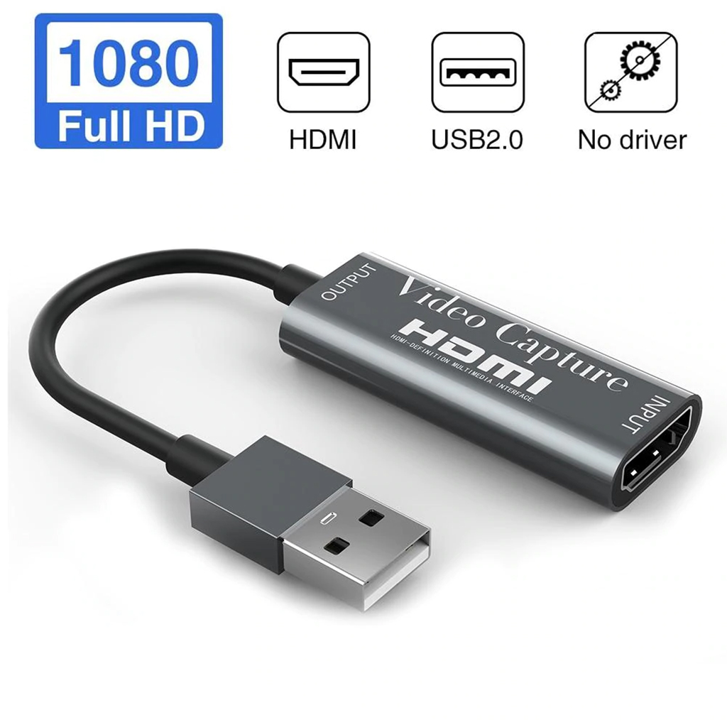 Cáp chuyển đổi HDMI to USB 3.0 Video Capture 1080P 4K Card Video Live Streaming hỗ trợ ghi hình từ điện thoại, PS4 - hàng chính hãng