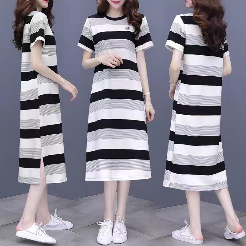 Váy len mongtoghi dáng suông form rộng tay ngắn kiểu cổ tròn hàng đẹp Quảng Châu cao cấp