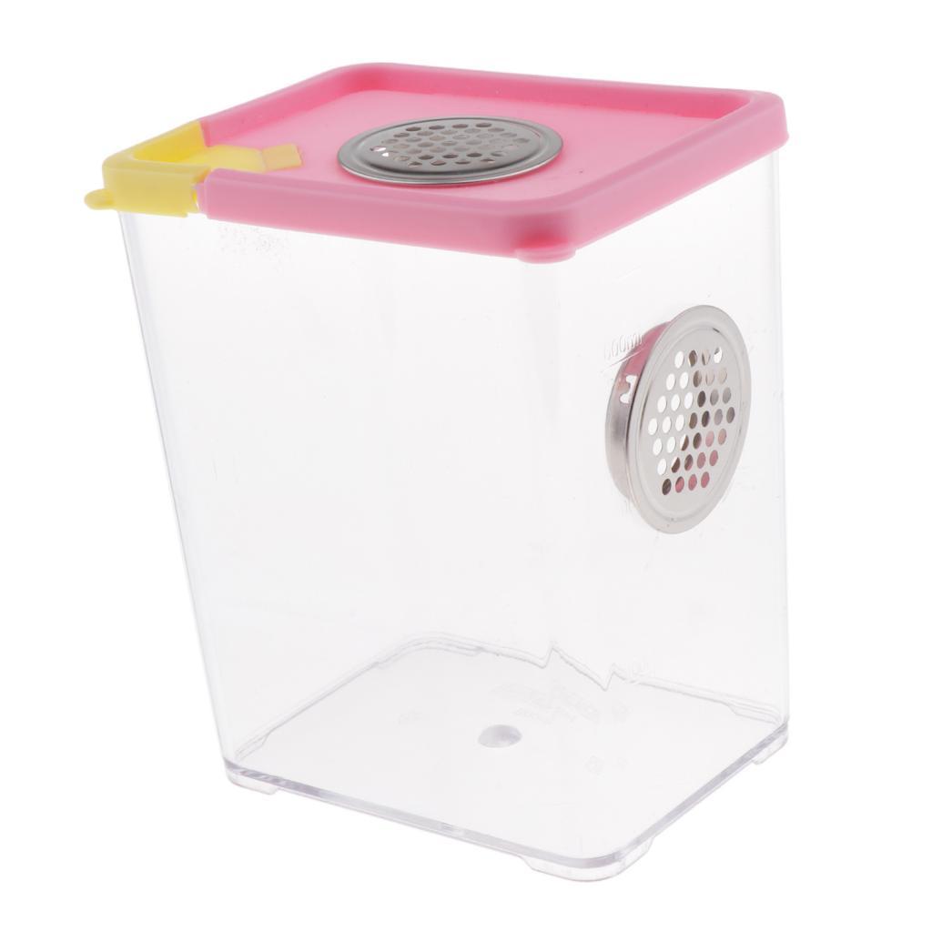 Plastic Transparent Reptile Pet Spider Scorpion Feeding Breeding Box Case