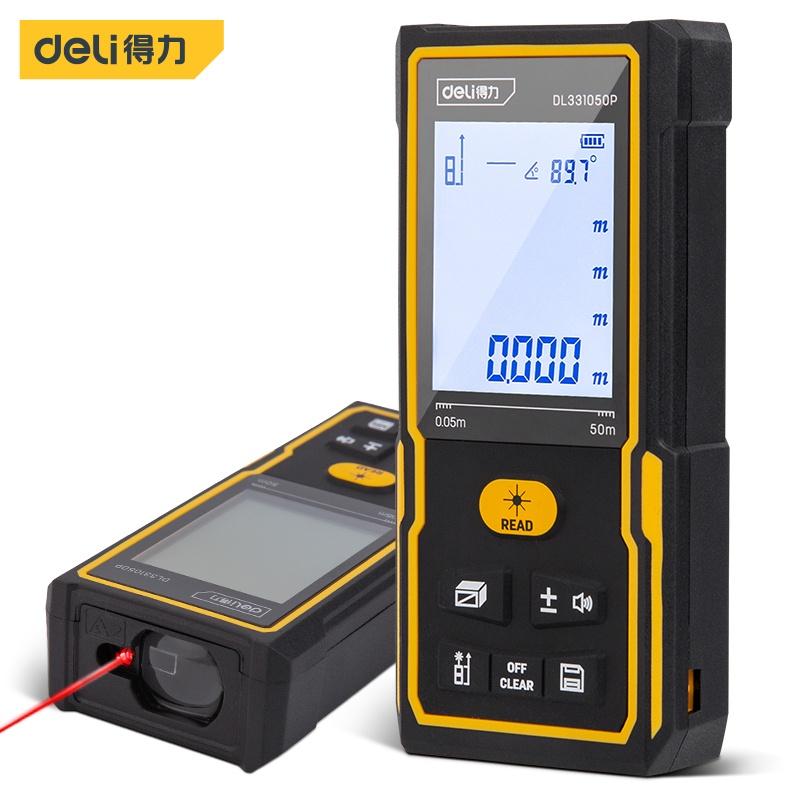 Máy Đo Khoảng Cách Laser Deli Chính Hãng Loại 40M 50M 60M Đa Năng - Dễ Dàng Sử Dụng Từ Xa - Dl331050P Edl4168 - Máy Đo 40M - Edl4168