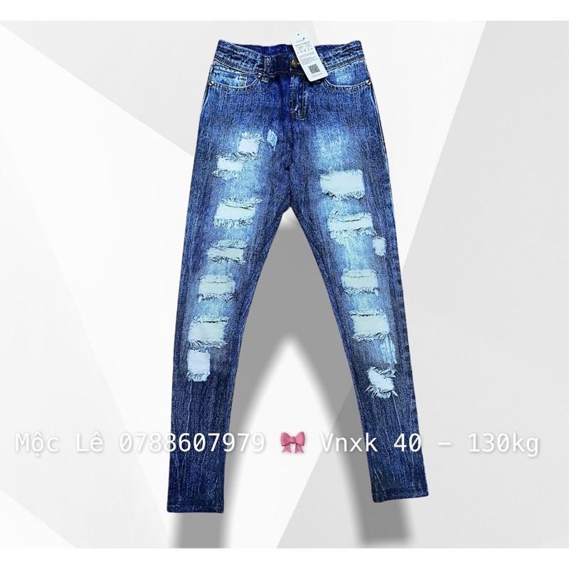 Quần legging giả jean